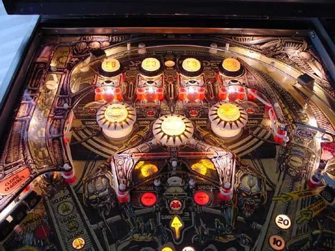 Closeup of pop bumpers