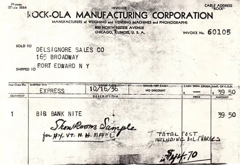 1936 Invoice*