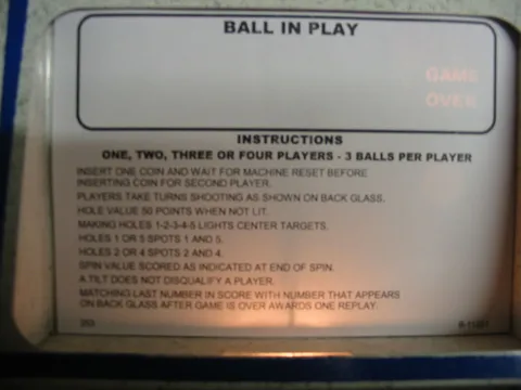 Instruction Card