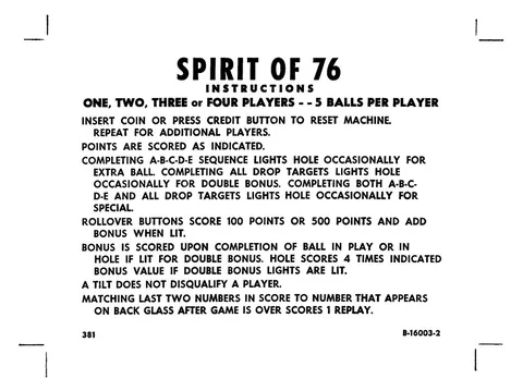 Instruction Card