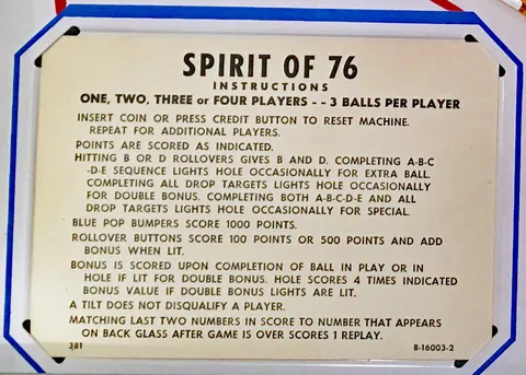 Sample Game - Instruction Card - 3 Ball*
