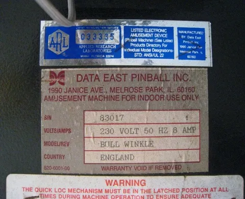Black Cabinet Game Sticker - Export to England*