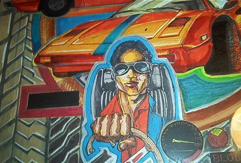 Original Backglass Artwork - Detail*