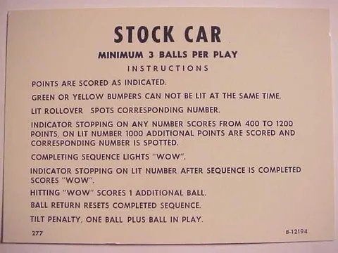 Instruction Card