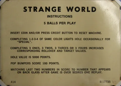Instruction Card - 5 Balls