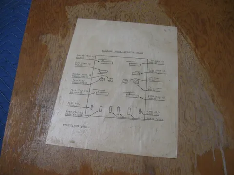 Backrack Parts Location Chart*