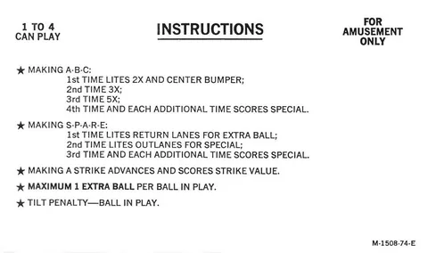 Instruction Card (Front)