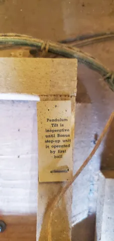 Inside Cabinet - Pendulum Tilt Operation*