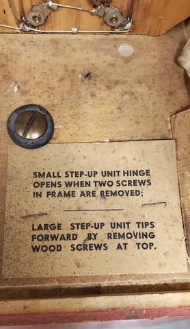 Inside Backbox - Maintenance Instructions*