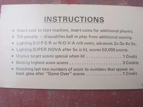 Instruction Card