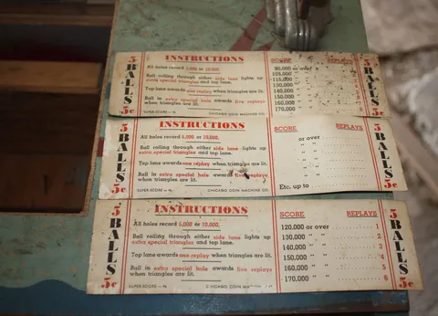 Instruction/Score Cards