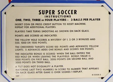 Instruction Card - 3 Ball