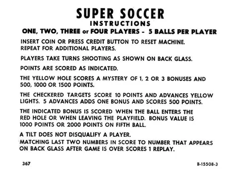 Instruction Card 5 Balls