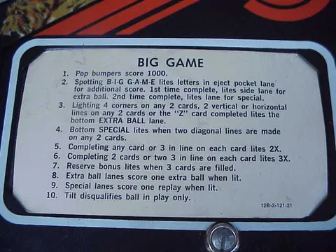 Instruction Card