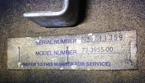 Inside Cabinet - Model Number*