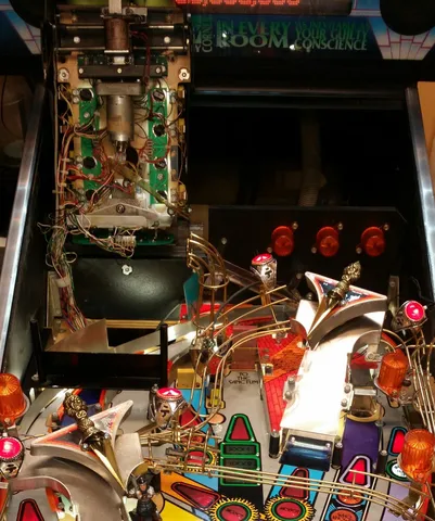 Elevated Playfield in Service Position