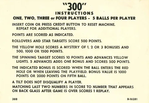 Instruction Card - 5 Balls
