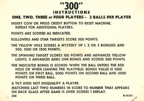 Instruction Card - 3 Balls