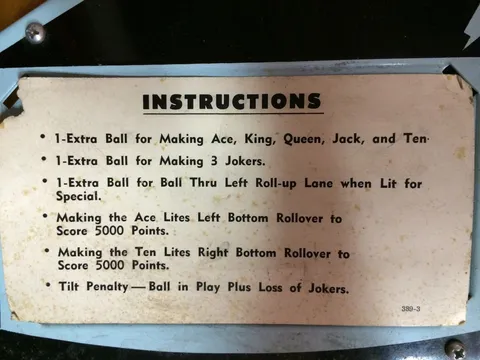 Instruction Card - Add-A-Ball*