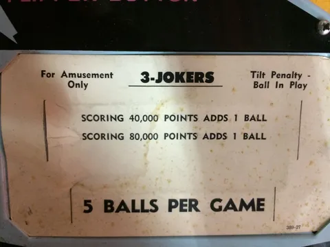 Score Card - 5 Ball*