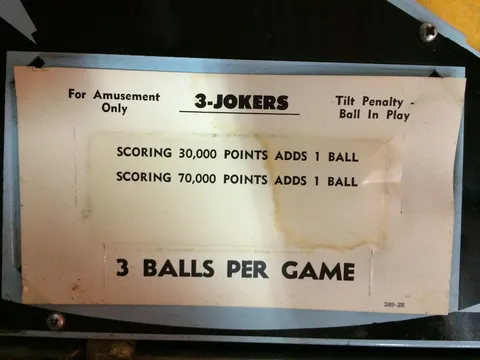 Score Card - 3 Ball*