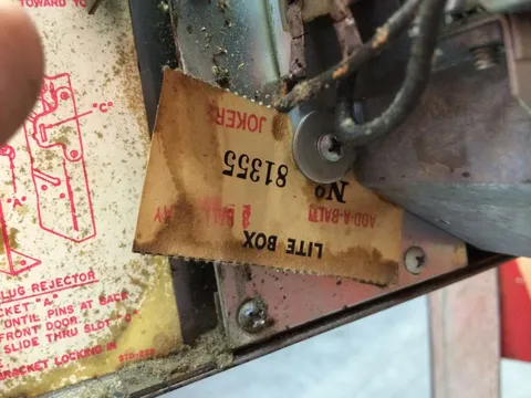 Backbox Serial Number Tag*