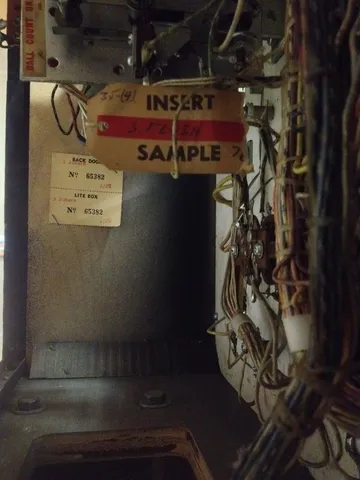 Sample Game - Backbox Serial Number Tags*