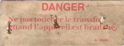 Transformer Warning - French
