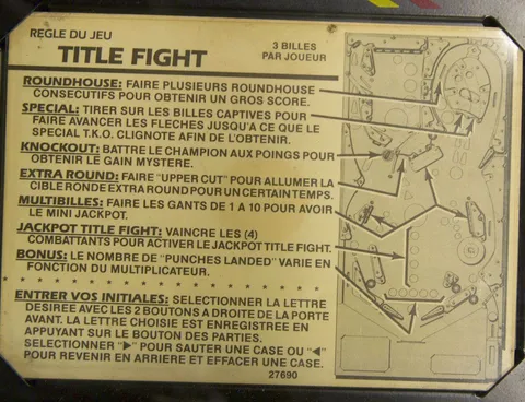 French Instruction Card - 3 Balls