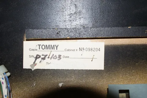 Prototype - Inside Cabinet Serial Number