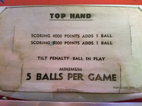 Score Card - 5 Ball Play
