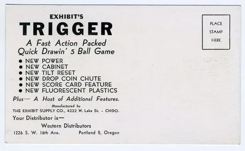 Post Card Advertisement - Reverse