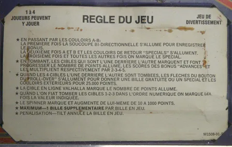 French Instruction Card