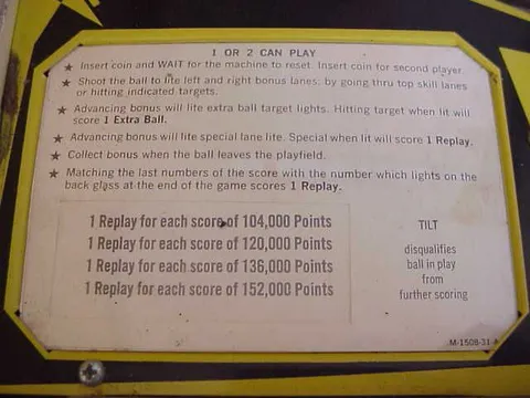 Instruction and Score Card