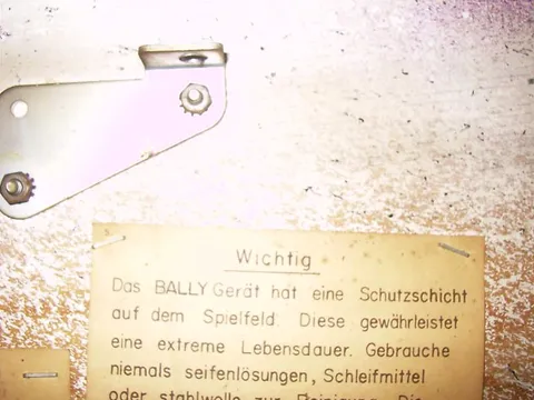 Inside German Cabinet - Service Card