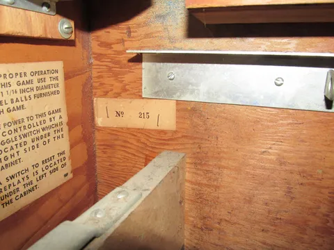Inside Cabinet - Serial Number*