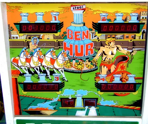 Backglass Showing Illuminated Scores