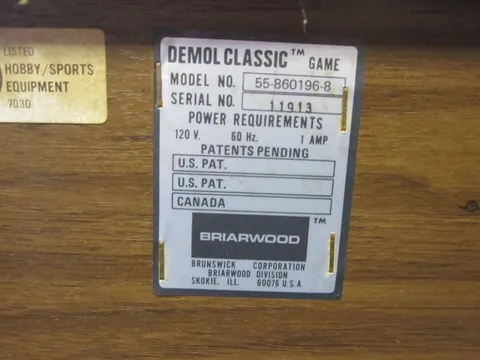 Manufacturer Plate*