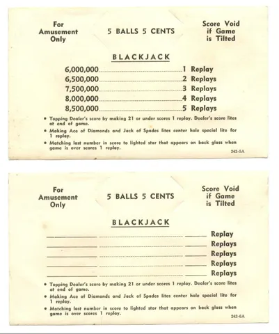 Instruction and Score Cards