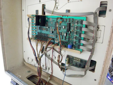 Inside Backbox - Main Board and Sound Card*