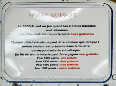 Instruction and Score Card - French*