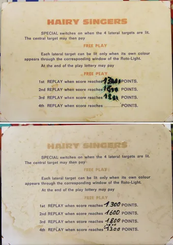 Instruction and Score Cards - English