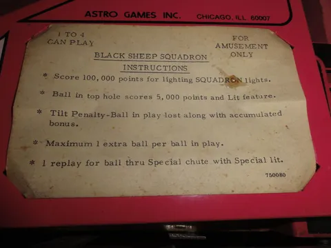 Instruction Card