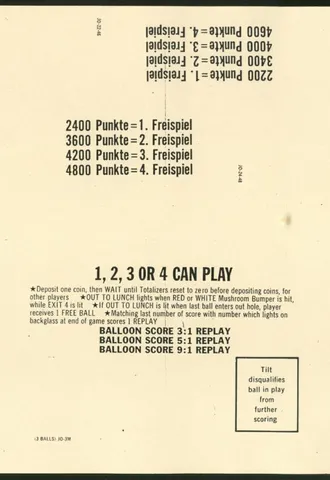German Score Cards