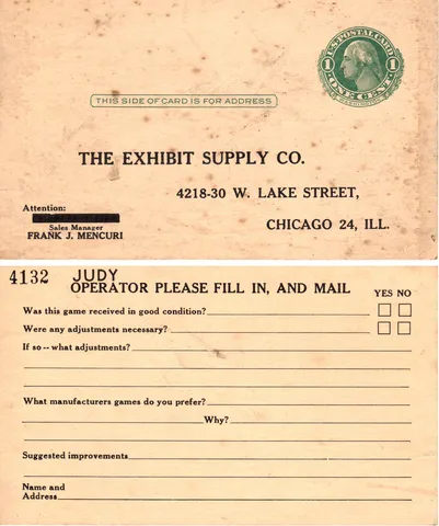 Operator Feedback Postcard