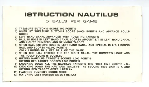Instruction Card - 5 Ball Play