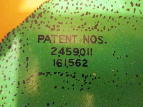 Playfield - Patent Numbers*