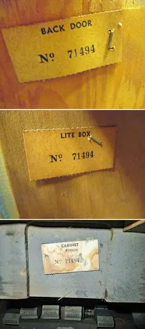 Cabinet - Serial Numbers*