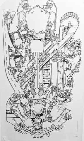Playfield Black Line Drawing*