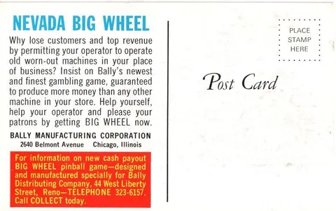 Payout Version Promotional Post Card - Back